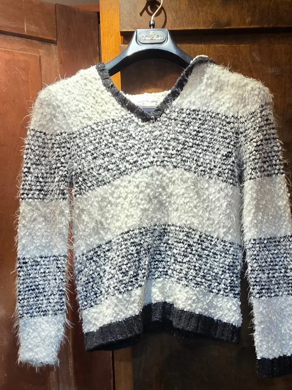 Textured Hooded Sweater